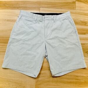 J. Crew Men’s Oxford Tech Shorts 9 In Light Green Flat Front Chino Waist 34 Sz L